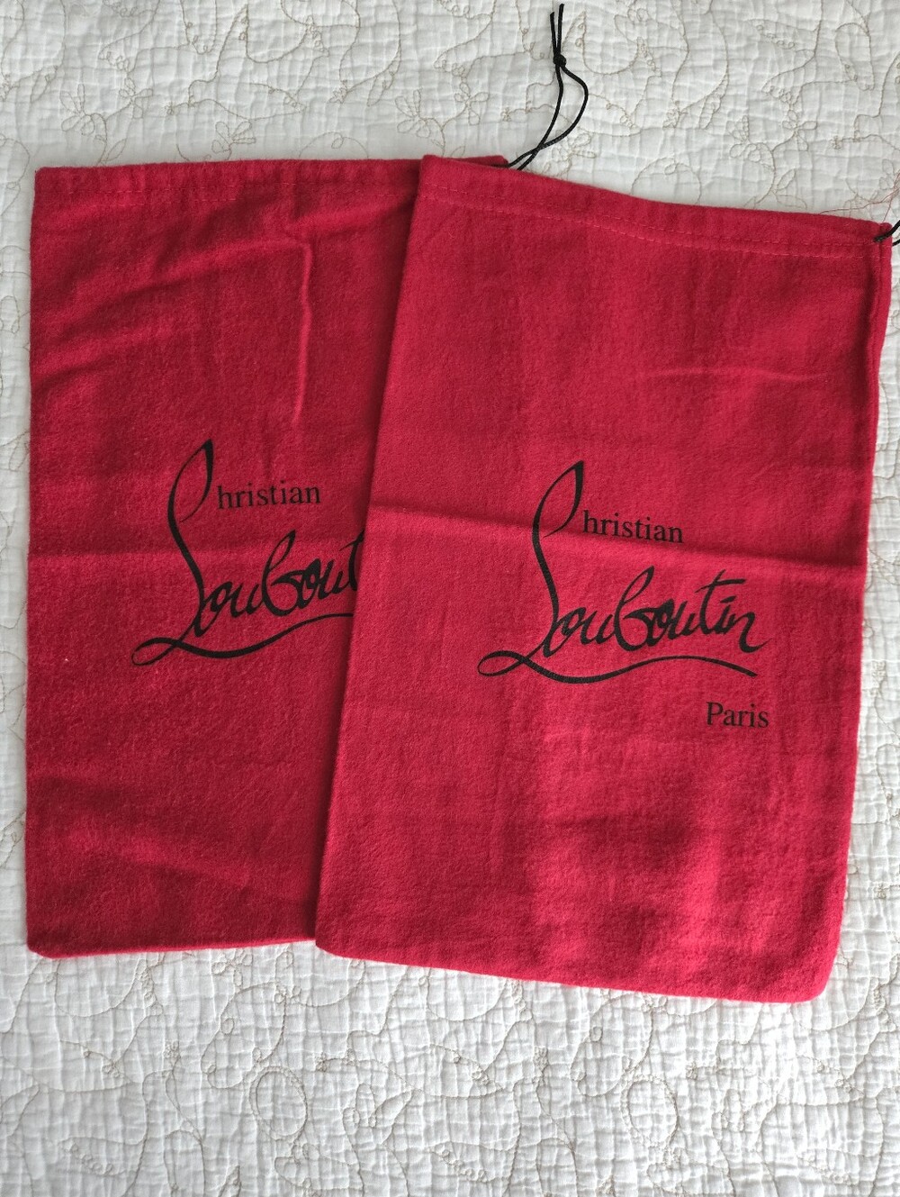 Set of 2- Authentic Christian Louboutin Red Dust Bags